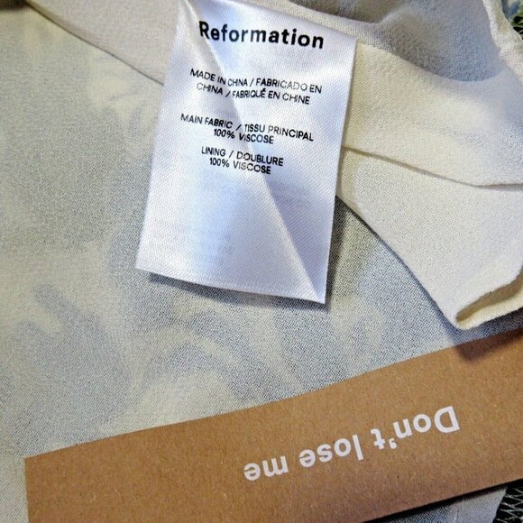 NWT Reformation Kesia in Lucca Floral Tie Strap Georgette Tiered Midi Dress 12 - Picture 9 of 9